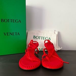 BOTTEGA VENETA DOT STUDDED LEATHER SANDALS